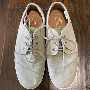 Toms Men’s Canvas Sneaker with Leather Upper  New